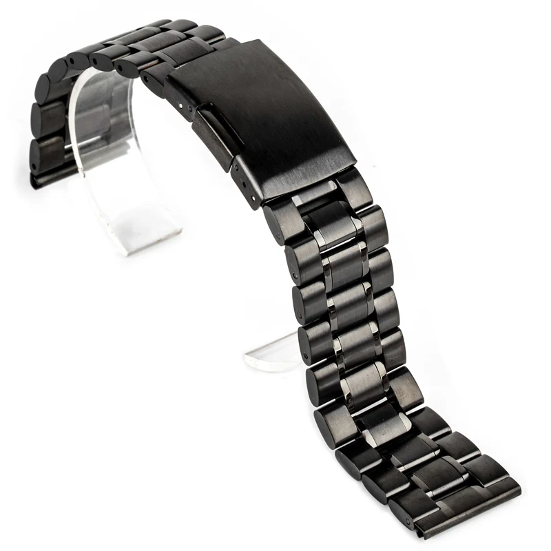 3 Colors Luxury Straight End Wristwatch Band High Quality Stainless Steel Watches Strap Bracelet Watch Accessories 18/20/22/24mm