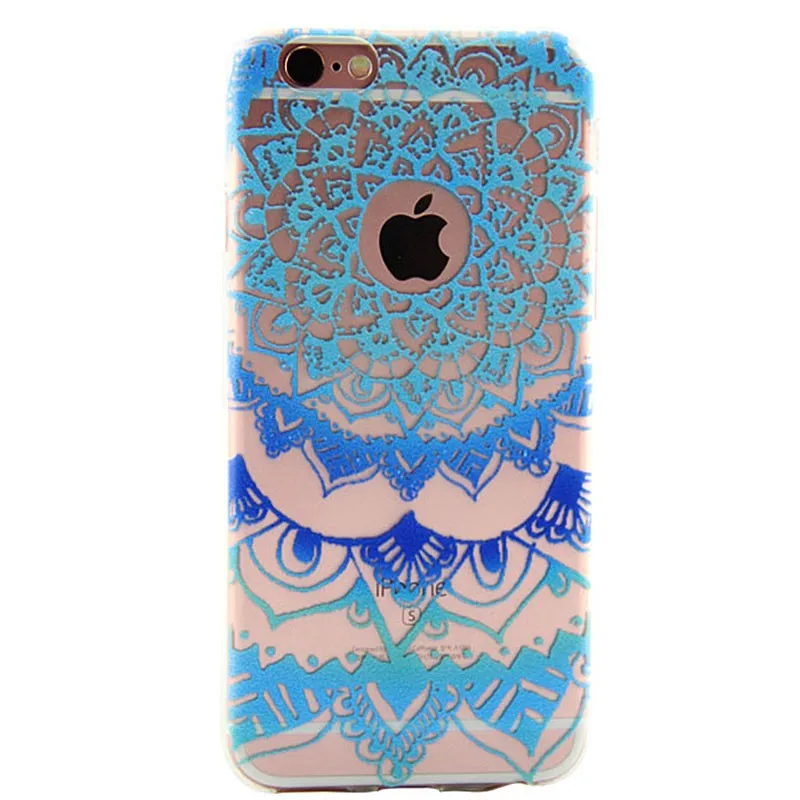 TOMKAS Case For iPhone 6 6S Plus Cover Floral Paisley Flower Mandala Datura Capinha Coque For iPhone 5 5S SE Case Silicone