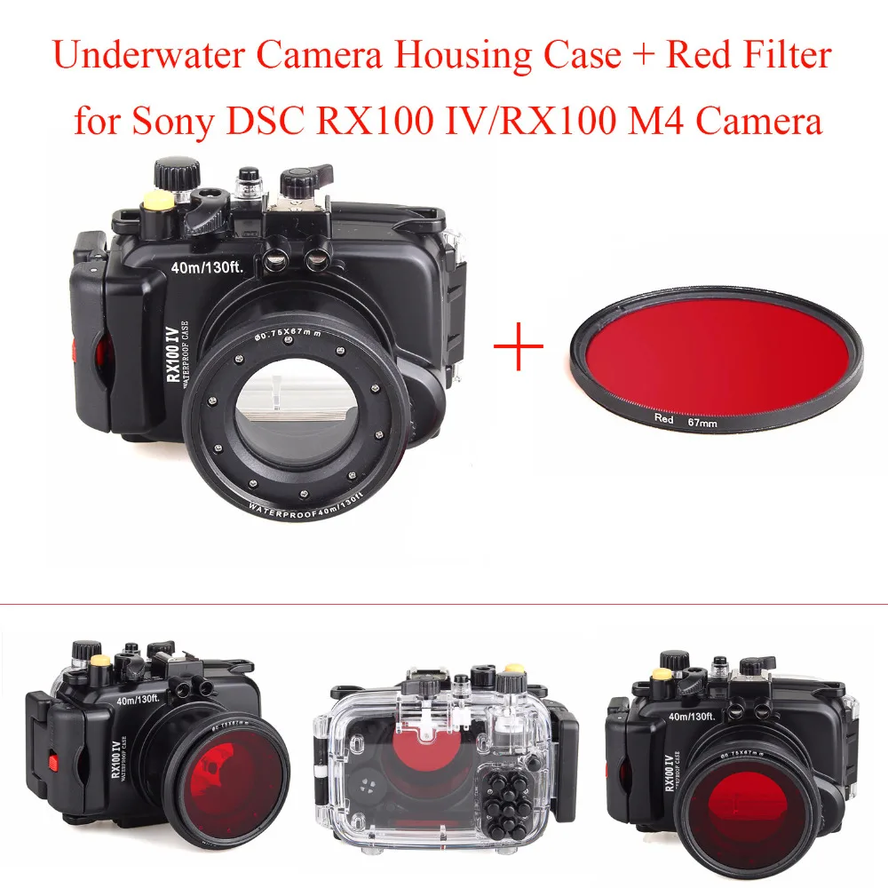 Meikon 40M/130f Underwater Camera Housing Diving Case for Sony DSC