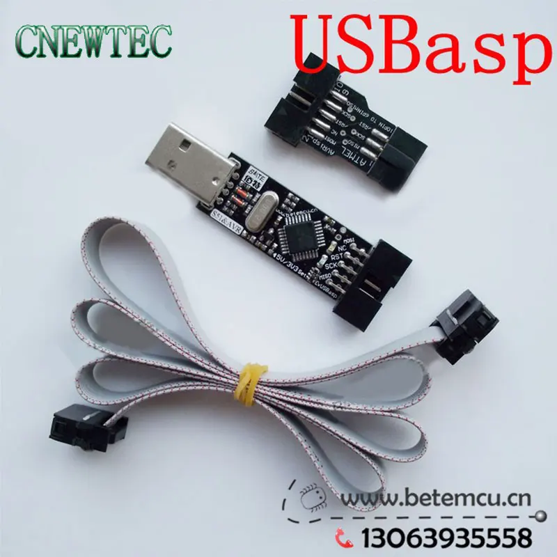 Программатор USB ATMEGA8 ATMEGA128 AVR программатор 2 шт. = USBASP + 10 контактный на 6 адаптер|usb