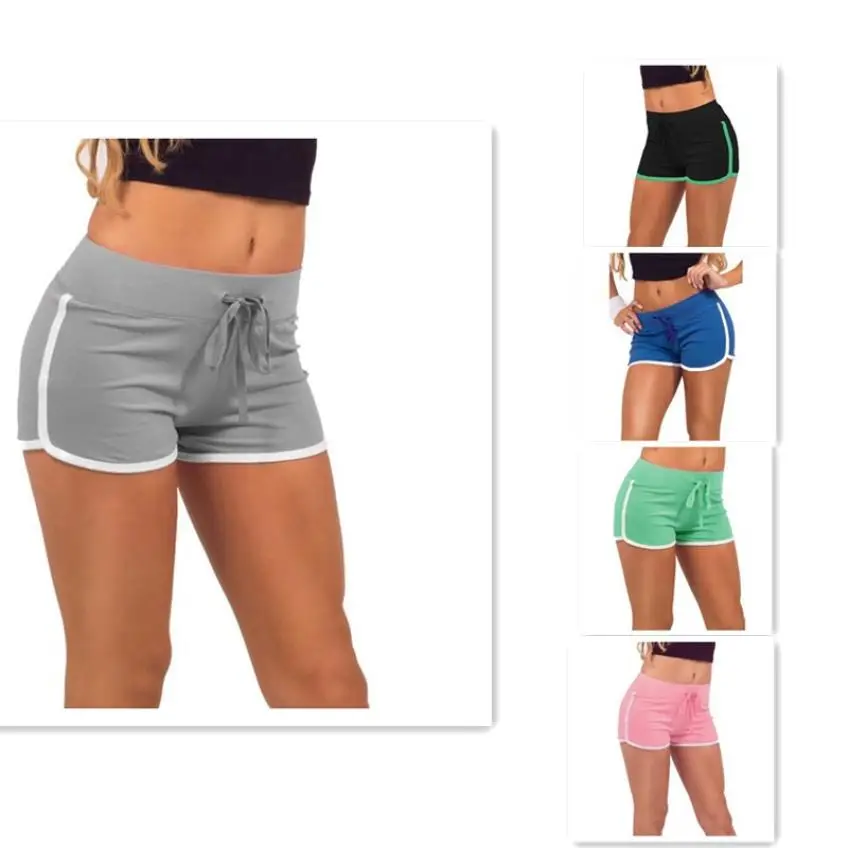 Hot Sale Summer Women cycling Sport Shorts Gym Workout Waistband Skinny Elastic Shorts For ...