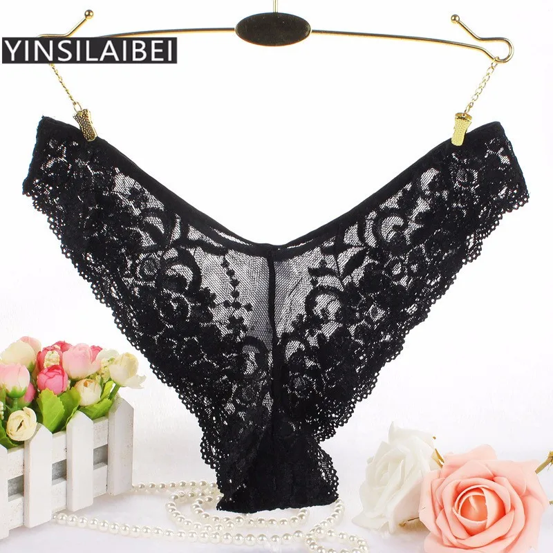 best high waisted underwear M-4XL Plus Size Ladies Sexy Seamless Lace Panties g String Ropa Interior Mujer Underwear Women Sexy Thong Lace Briefs NK414#10 black panties