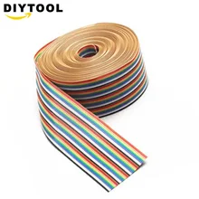 1 м 40 pin Плоский Цвет Радуга ленты IDC кабель провода Радужный кабель