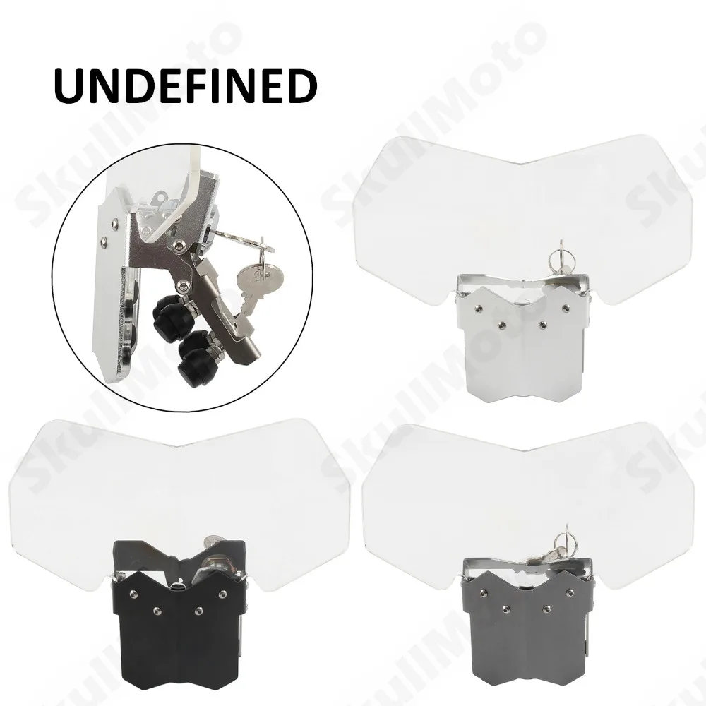 

Motorcycle Windshield Adjustable Windscreen Extension Spoiler Lockable Clear For Harley BMW Honda Yamaha Kawasaki Universal