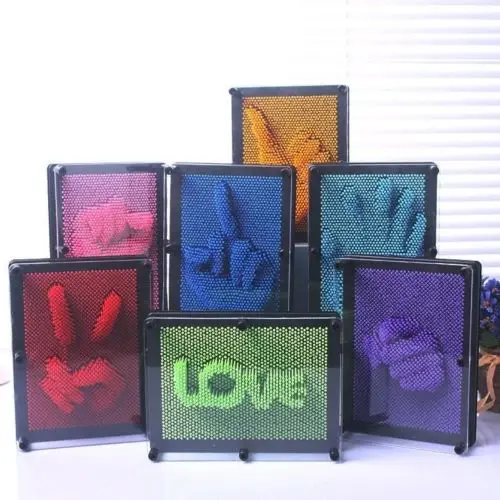 

Hot 1Pcs Funny Fingerprint Needle 3d Clone Pin Art Plastic Toy for Kids Christmas Gift Decor Craft Random Color