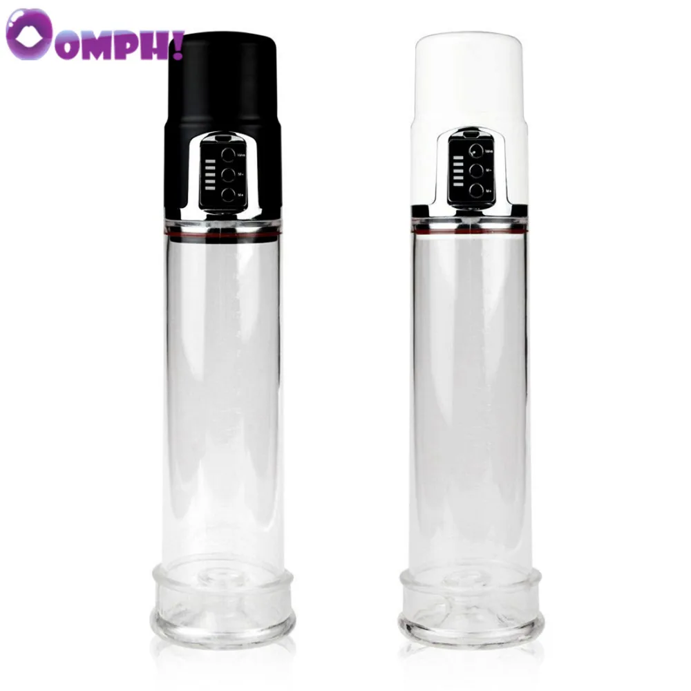 Oomph! Electric Male Penis Pump Enlarger Enlargement Sleeve Prolong Enhancer Man Cock Pump MM-226 - Transparent