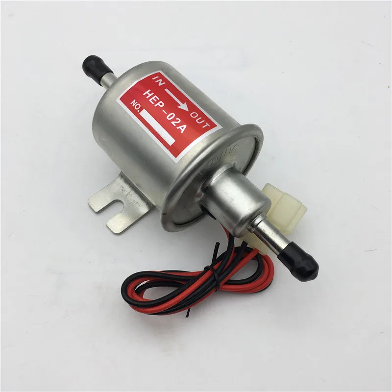 hep 02a New silver aluminium 12V Universal Car Boat Fuel Pump Metal