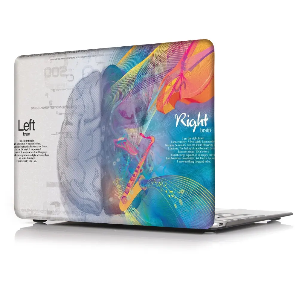 Мозговой узор ноутбук жесткий чехол и крышка клавиатуры для Apple Mac Book Macbook 11 13 15" - Цвет: Left Right Brain 4