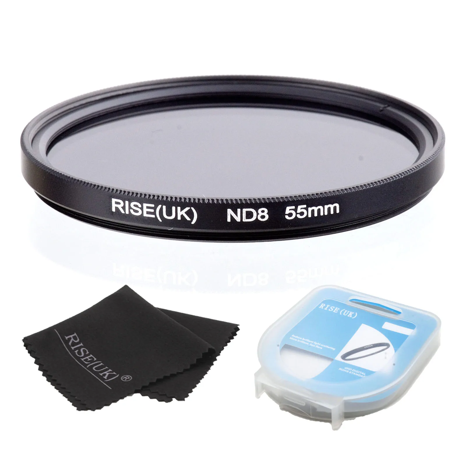 RISE(UK) 55mm Neutral Density ND8 Filter FOR ALL Camera lens+case +gift