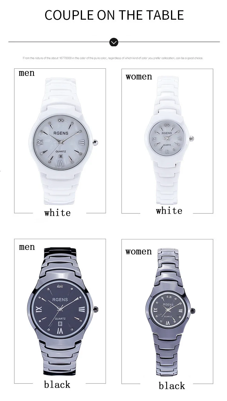 Женские часы керамические белые черные водонепроницаемые женские кварцевые наручные часы модные дамские часы с календарем и бриллиантами Новинка