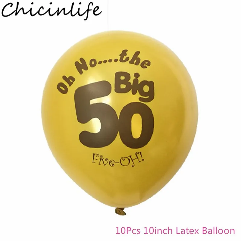 Chicinlife 12 дюймов Rosegold 30 40 50 лет конфетти воздушные шары для взрослых с днем рождения Юбилей шары Декор поставки - Цвет: Gold 50