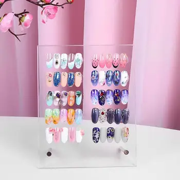 

New False Nail tips Polish Gel Color Display Showing Shelf Card DIY Practice Nail Art False Tips Chart Gel Nail Palette