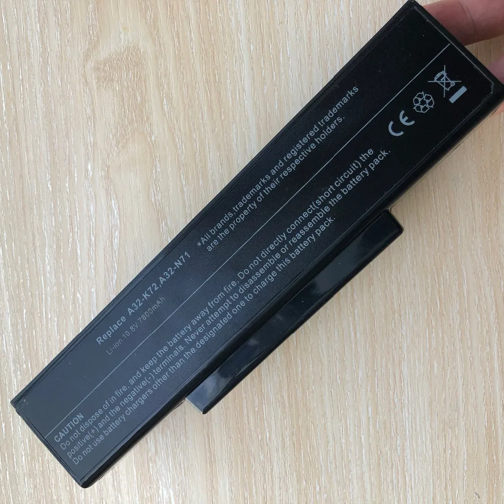 Аккумулятор 7800 мАч для Asus A32 K72 K72DR K72D K72F K72JR K73 K73SV K73S K73E N73SV X77X77VN N71 X77VN 9 ячеек|laptop