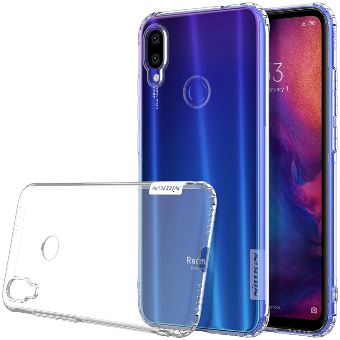 Xiaomi Redmi Note 7 Чехол Redmi Note 7S чехол Nillkin природа прозрачный мягкий кремний ТПУ протектор для Redmi Note 7 PRO - Цвет: Clear