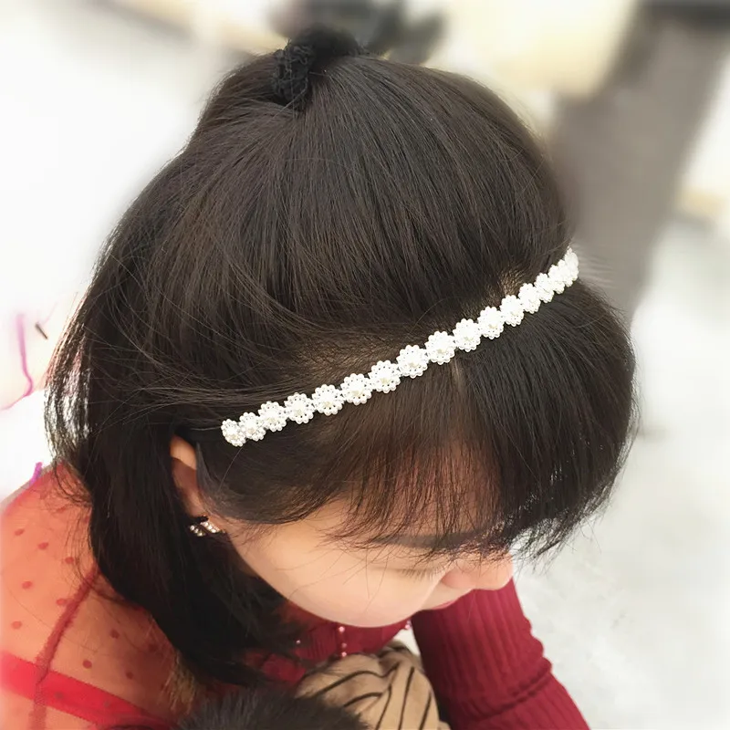 Girls Pearl Hairband Princess Headband Crystal Jewelry Hair Accessories*-*
