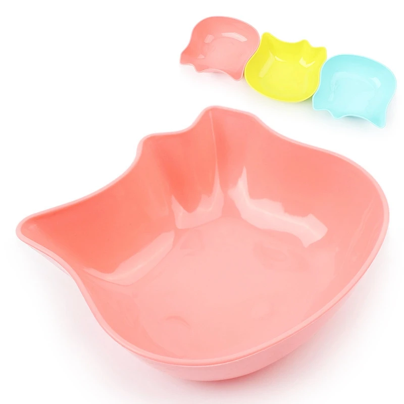 Plastic Pet Bowl Cute Cat Food Bowls Single Bowl for Puppy Small Dogs Feeder Cat Feeding Feeders