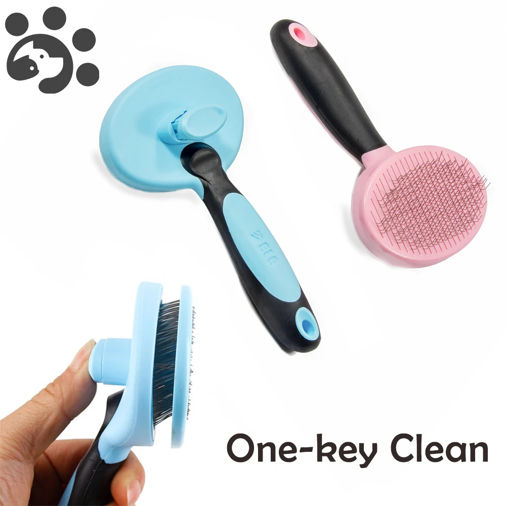 

Pet Grooming Combs Cat Hair Brush for Dogs Short Long Hair Remover Self-Clean Comb for Cat Teddy Retriever Cleaning Pet Supplies