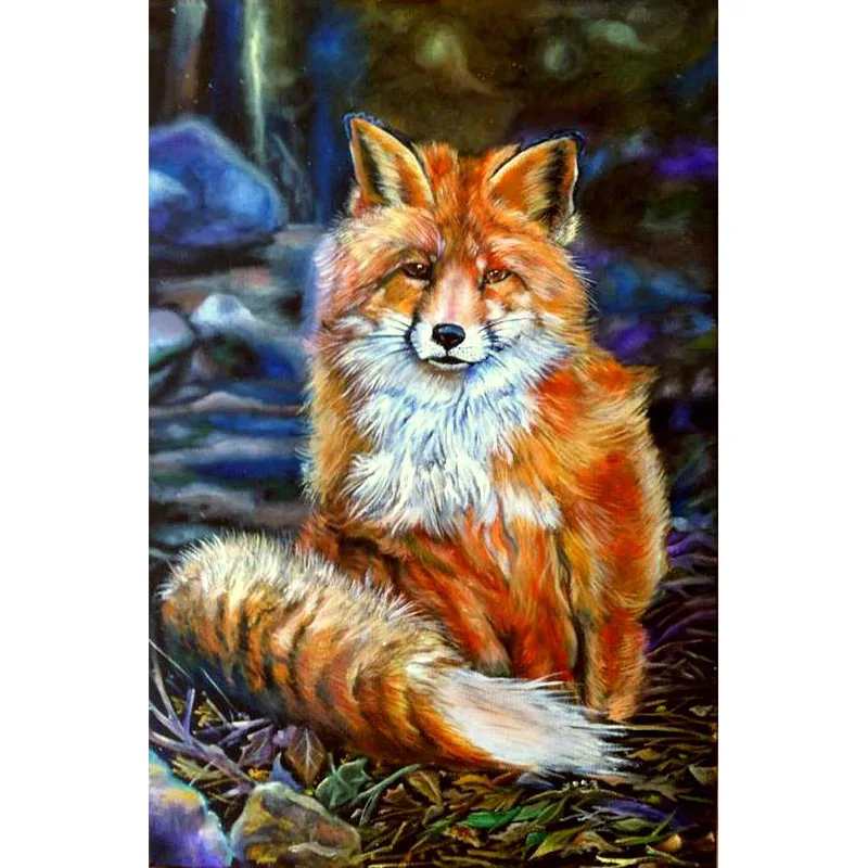 Full square diamond 5D DIY diamond embroidery fox diamond cross stitch embroidery rhinestone mosaic decoration gift