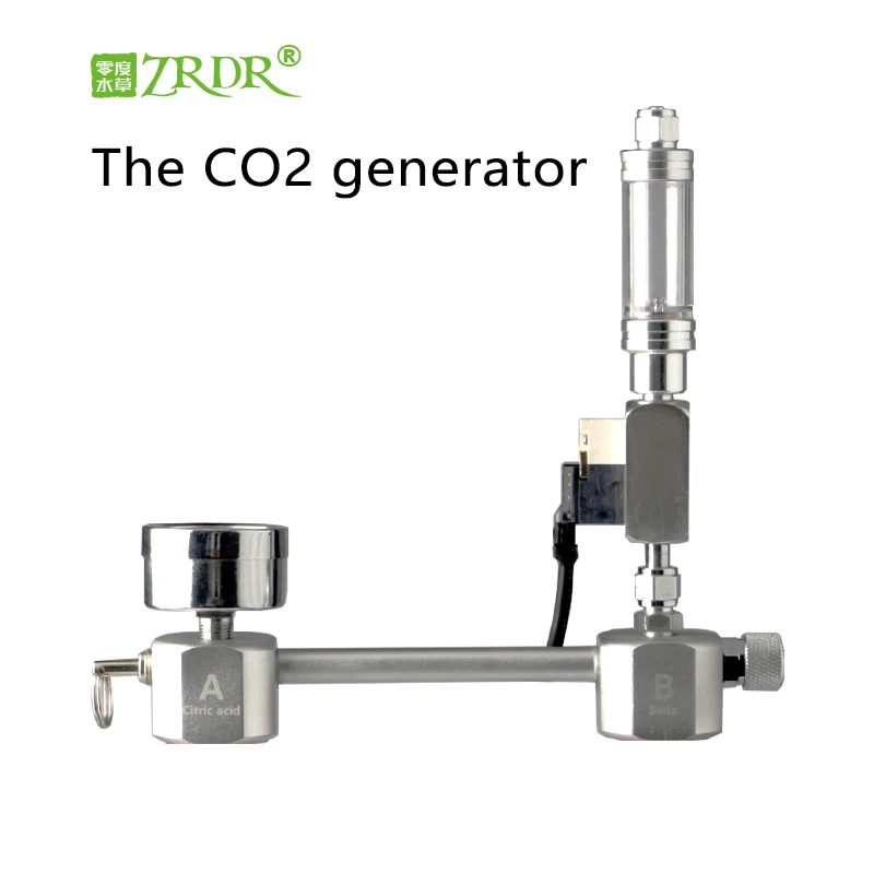 Ajuste do Fluxo de ar Aquário do Tanque de Peixes Co2 com Pressão de Ajuste Zrdr Aquário Diy Sistema Gerador Kit do Fluxo de ar Água Válvula Solenóide Planta Co2