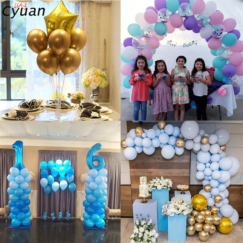 

Cyuan Balloon Stand Accessories Balon Garlands Arch Stand Plastic Column Holder for Wedding Baby Shower Birthday Decor Supplies