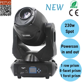 

2pcs/lot DJ Party Lyre LED 230W Spot Moving Head Gobos Light 1 Row Prism+8 Prism+1 Forst Prism Stage Lighting Equipment