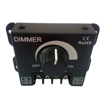 

New Hot LED Dimmer DC 12V 24V 30A Adjustable Brightness Lamp Bulb Strip Single Color Light Power Supply Controller