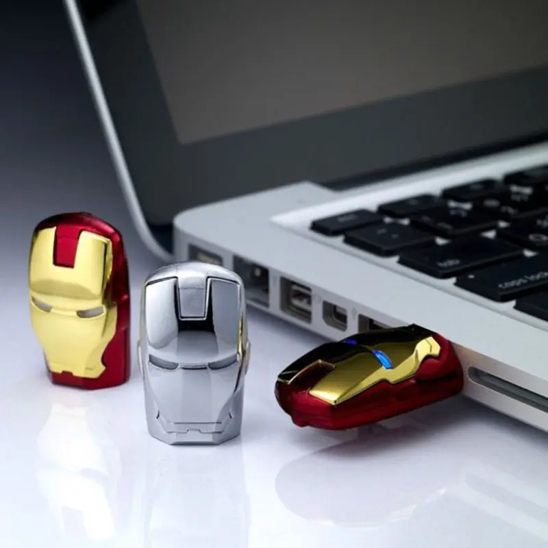 J-boxing USB флеш-накопитель 32 ГБ светодиодный Железный Человек Робот Pendrives 16 Гб usb-носитель Stick 64 Гб Thumb Drive для ноутбуков, MAC планшет