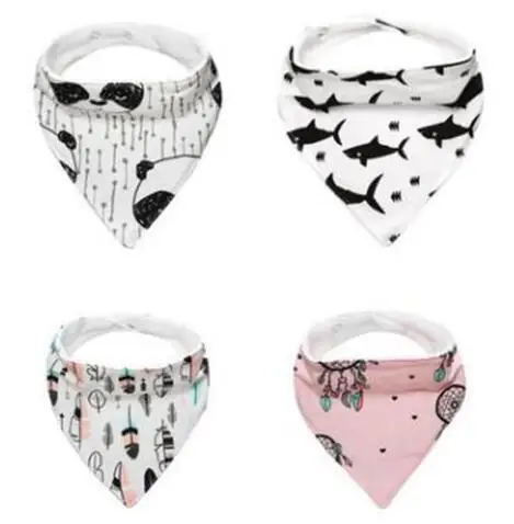 REAKIDS 4 шт./тюрбан из хлопка нагрудник для малышей, детская одежда для храпа, слюнявчик, полотенце, Детские аксессуары для еды, мягкий нагрудник