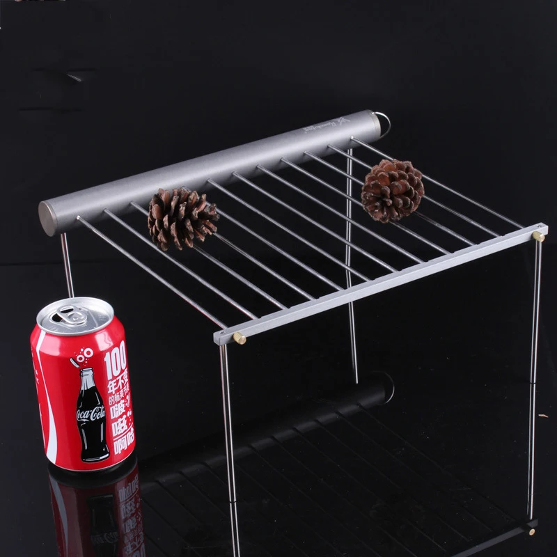

1 Set Portable Stainless Steel BBQ Grill Folding Mini Pocket BBQ Grill Outdoor Picnic Party Camping Adjustable Height