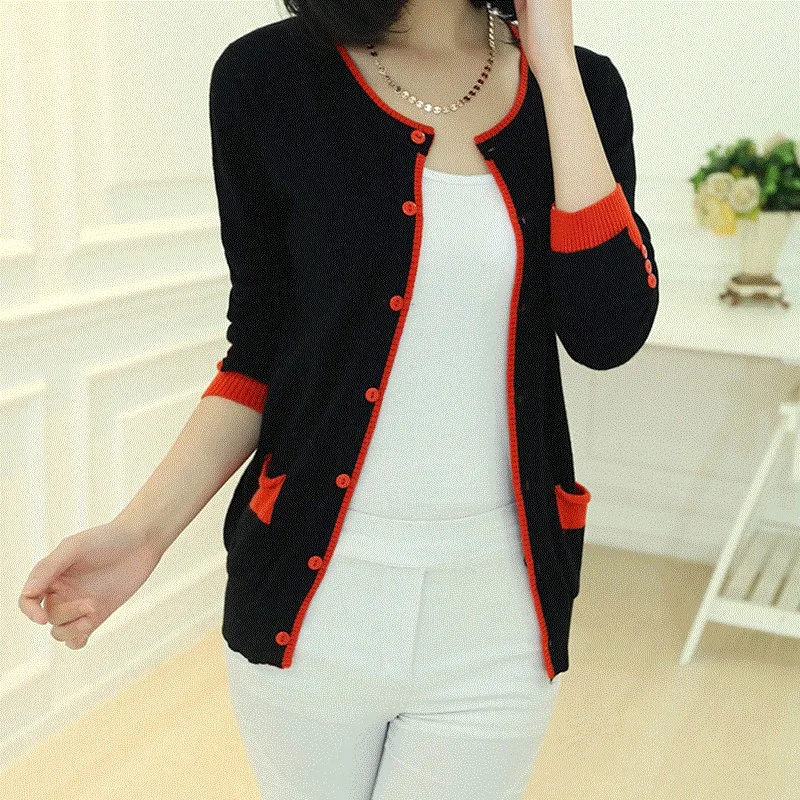 HZYRMY  New Autumn and Winter Slim ladies Cashmere Sweater double-sleeved Cardigan round neck Sweater Wool sweater coat Special