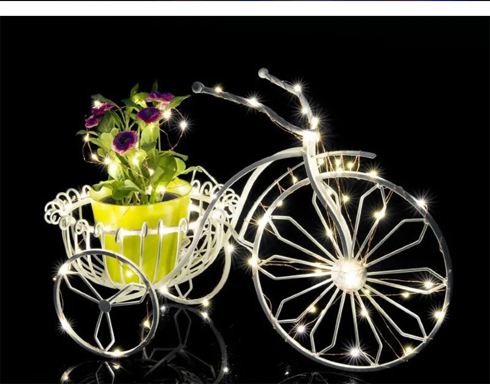 button battery powered cooper wire led string light strip decoration christmas wedding party (21)