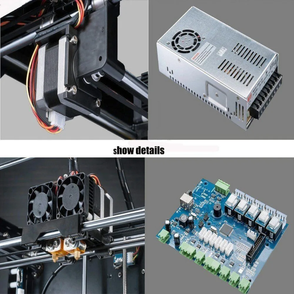 ZRPrinting 3d принтер FDM модель в сборе две насадки на основе Rep 3d принтер двойной спринклер 1,75 мм нити