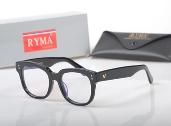 

2018 Classic Brand Black Square Retro Optical prescription Frames Men Fashion computer Myopia Glasse Rivet Eyeglasses Women