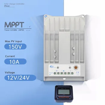 

Tracer 1215B and MT50 1215B MPPT 10A Solar Charge Controller 12V 24V Auto Solar Battery Charge Regulator with Remote Meter MT50