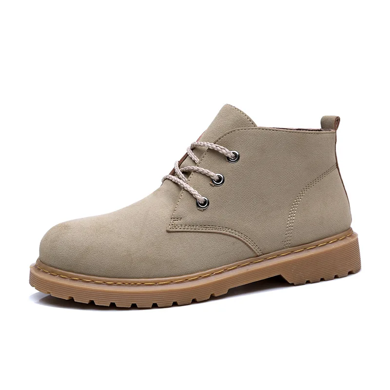 

2019 spring and autumn new fashion wild big shoes retro high-top lace-up shoes trend wear-resistant non-slip men's shoes