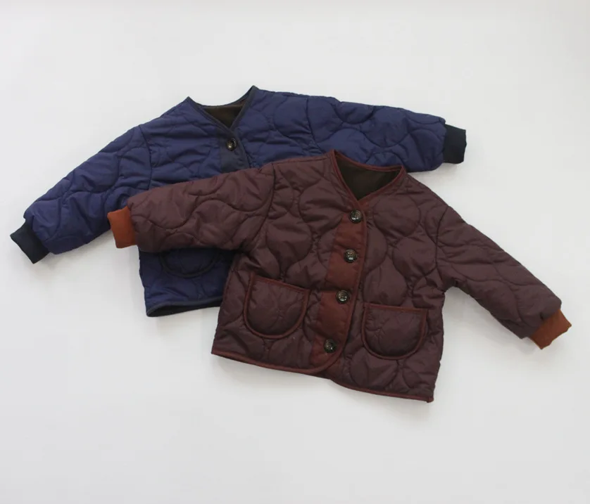 

Winter Kids Girls Boys Coat Thicken Fleece Cotton Jackets&coats Korean Children Kids Clothings