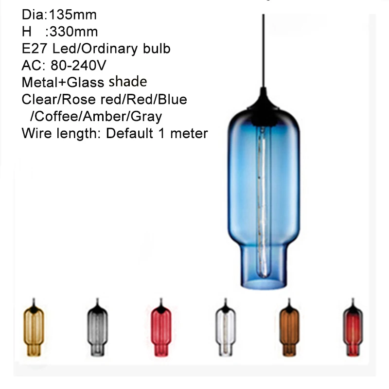 Günstige Nordic moderne bunte glas schüssel anhänger lichter E27 loft hängen lampen für küche wohnzimmer schlafzimmer restaurant hotel halle