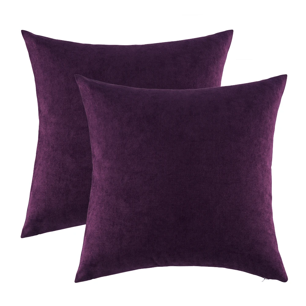 Gigizaza Housses De Coussin Violettes Housse D Oreiller De Luxe Pour Canape Lit Decoration De La Maison Pour Chambre A Coucher Aliexpress