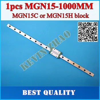 

15mm Linear Guide MGN15 L=1000mm linear rail way + MGN15C or MGN15H Long linear carriage for CNC X Y Z Axis