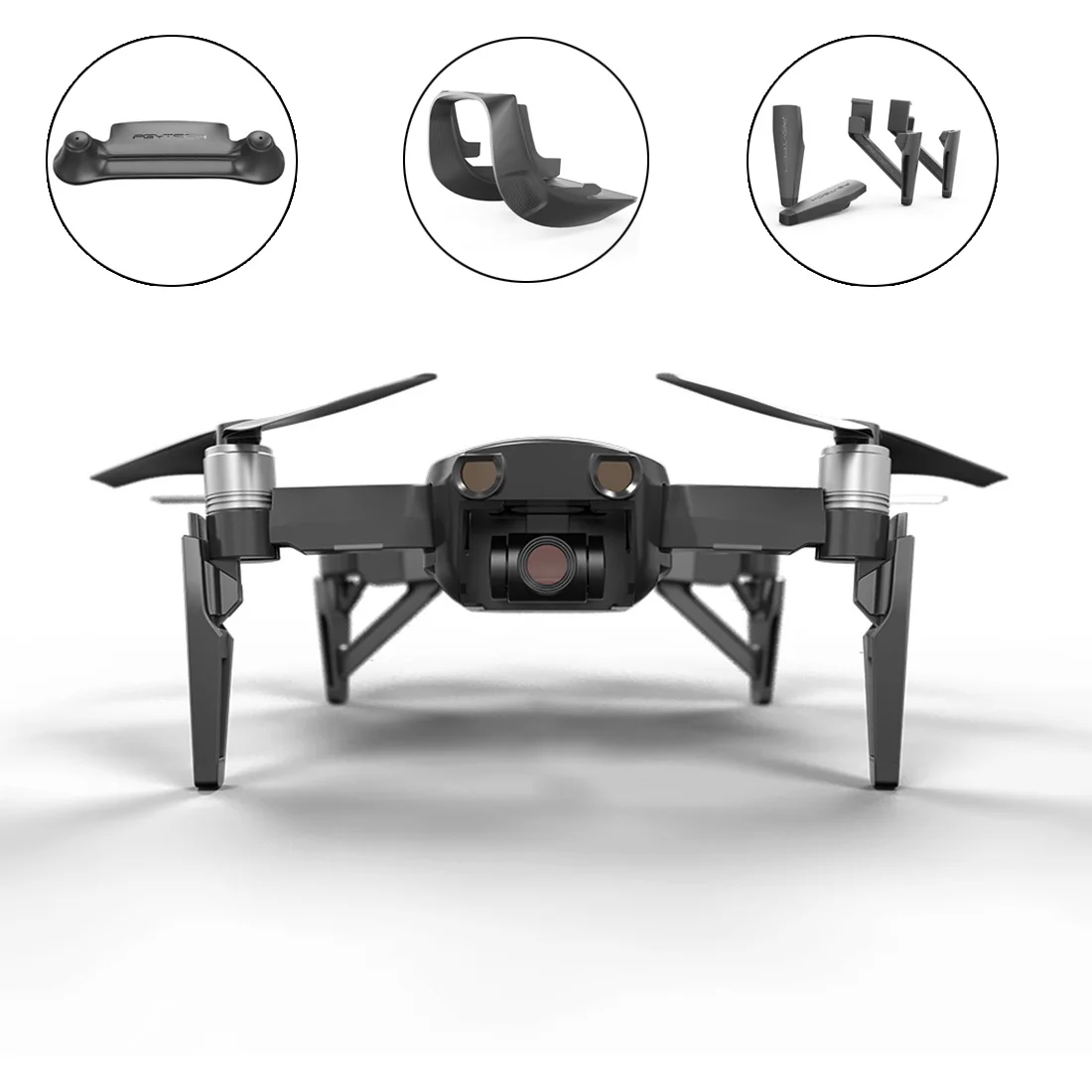 

PGYTECH 4Pcs Heightened Landing Gear Risers, Control Stick Protector and Lens Hood Sunshade for DJI Mavic Air