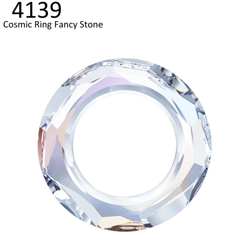 1 шт.) Кристалл от Swarovski 4139 космическое кольцо сделано в Австрия свободные бусины Стразы для изготовления ювелирных изделий своими руками - Цвет: Crystal AB