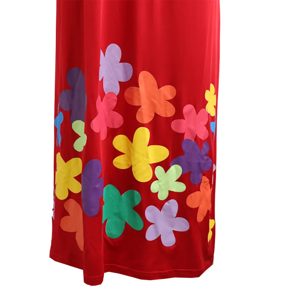 JAYCOSIN женское летнее платье женское Бохо свободное с v-образным вырезом длинное платье с коротким рукавом цветочный принт раскол Макси Вечерние пляжное платье femme 417