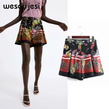 Летняя Весенняя женская юбка в английском стиле с цветочным принтом, прямые мини-юбки с карманами для женщин размера плюс вечерние женские юбки