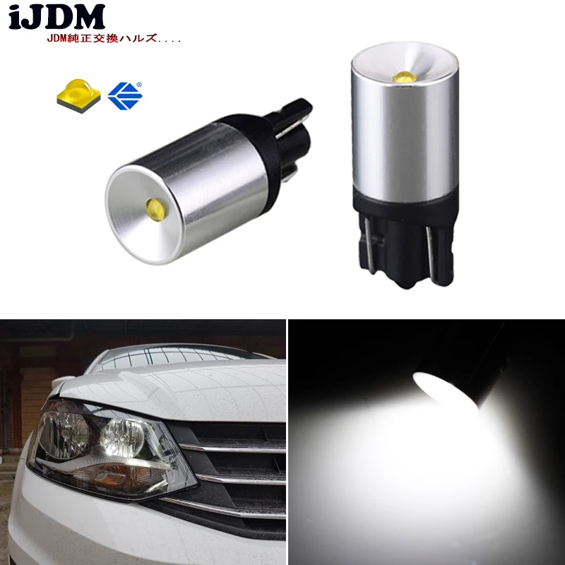 

iJDM 6000K Xenon White XB-D T10 168 194 2825 W5W LED Bulbs For Parking Position Lights or License Plate Lights,T10 LED 12V