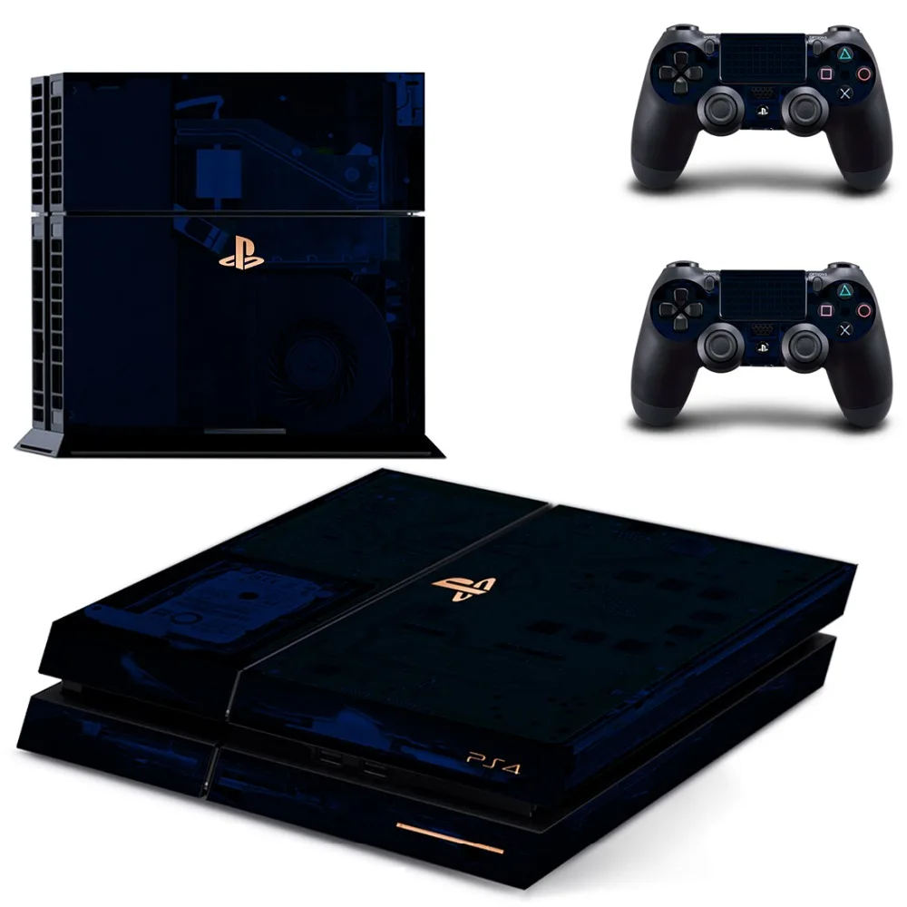 Виниловая наклейка с эффектом кожи для Sony Playstation 4 и 2 контроллеров PS4|Наклейки| |