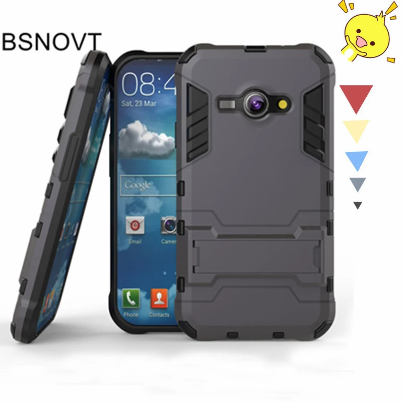 Для samsung Galaxy J1 Ace чехол силиконовый + Пластик Kickstand Case Чехол для J110H принципиально |