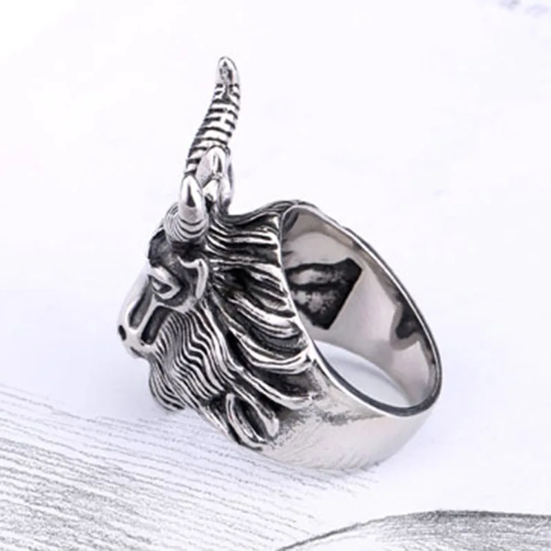 KUNIU-New-Style-Stainless-Steel-Satan-Worship-Baphomet-Ram-Aries-Zodiac-Sheep-Goat-Head-Horn-Biker (1)