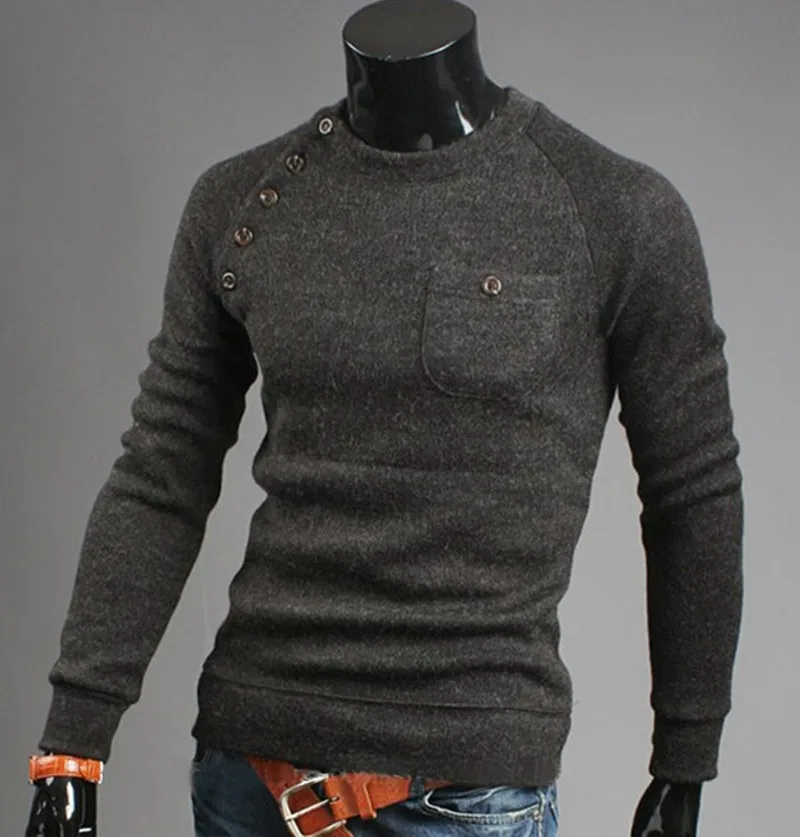Men's Sweaters Knitted European And American Wind Long-sleeved Sweater Sets Round Collar Solid Sweater mens sweater cardigan Men's Sweaters Knitted European And American Wind Long-sleeved Sweater Sets Round Collar Solid Sweater mens sweater cardigan