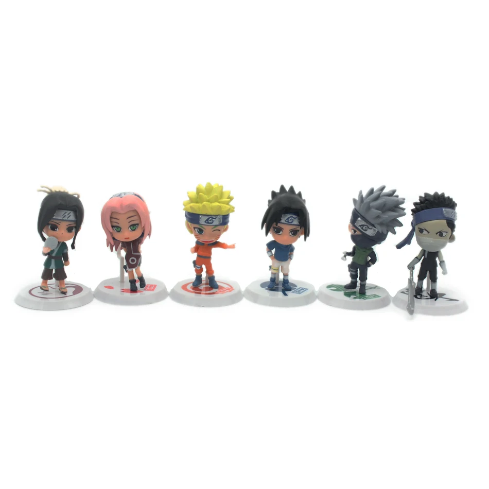 Chanycore 6 шт./компл. Q версия Новая фигурка Наруто набор Sasuke Sakura Uchiha Madara Orochimaru ПВХ
