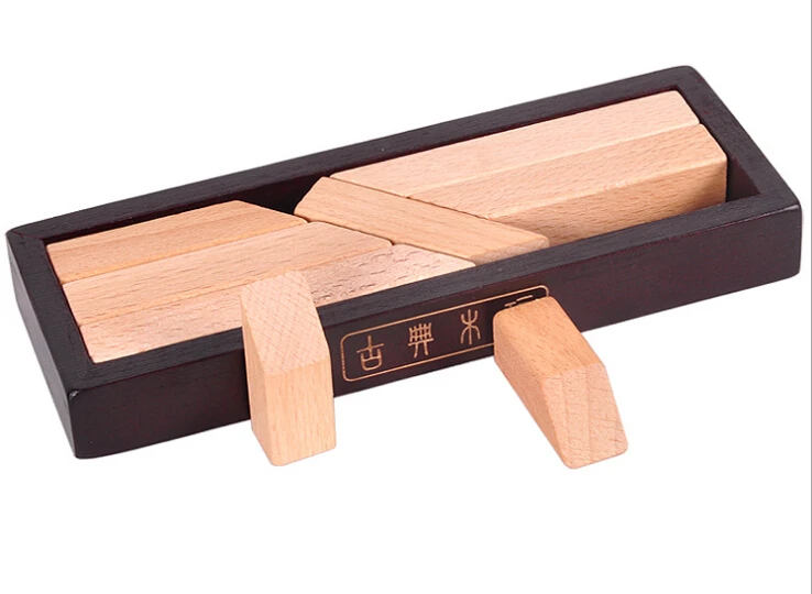 

Desk Novelty New Vintage IQ Wooden Box Puzzle Brain Teaser Mind Puzzles Game for Adults Children